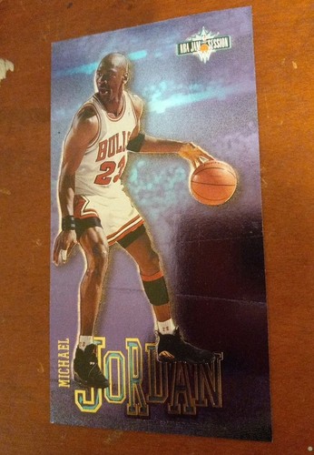 Michael Jordan 1995-96 Fleer Jam Session Showstoppers #S3 RARE Insert Bulls🔥🔥 - Picture 2 of 4