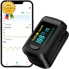 Pulse Oximeter Blood Oxygen Monitor Fingertip Healthtree Bluetooth Pulse Ox with
