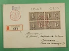 DR WHO 1943 SWITZERLAND FDC? STAMP CENTENIAL BLOCK REGISTERED EXPO R34471