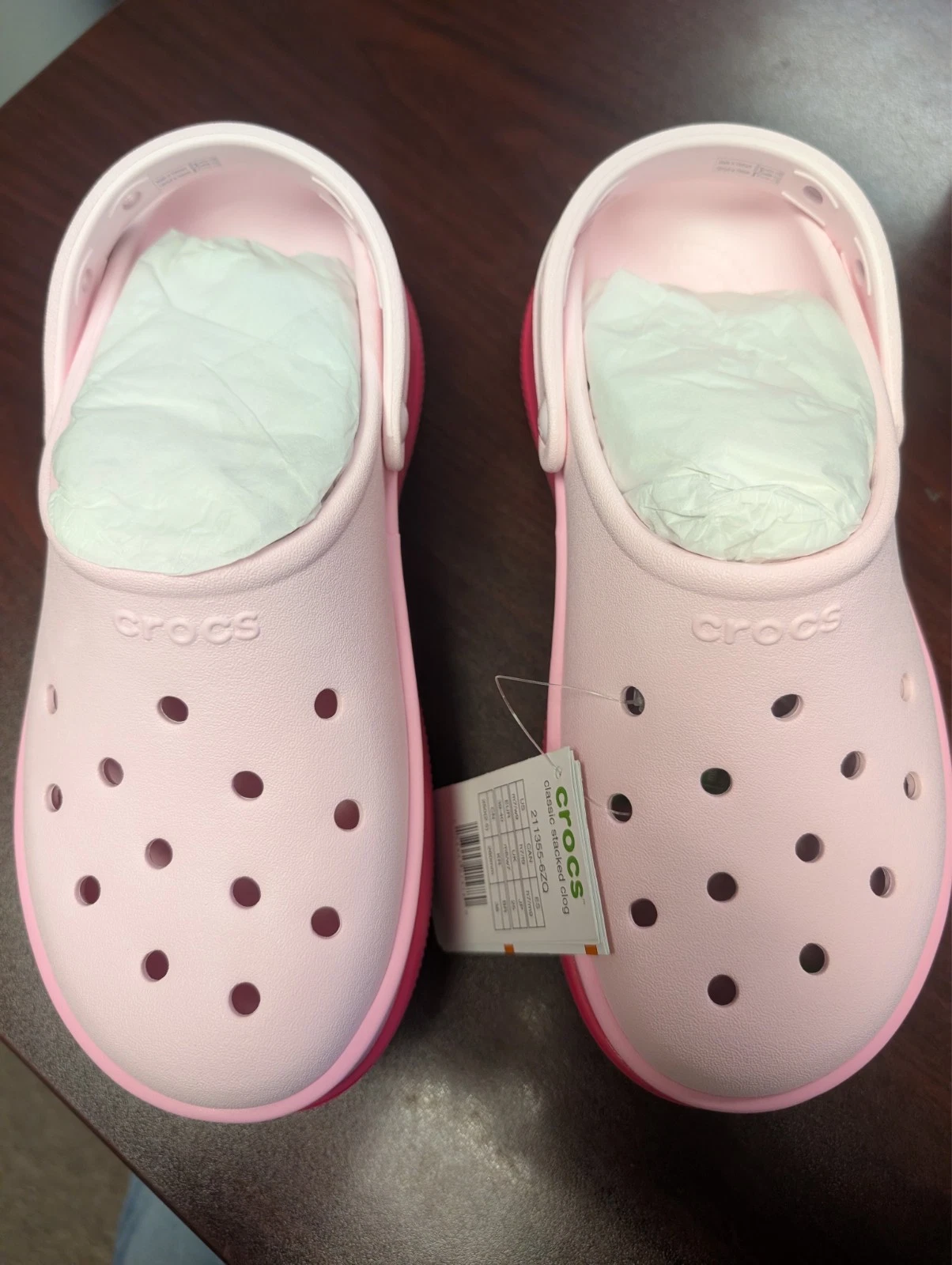 CROCS Classic Stacked Clog - DRAGON FRUIT Unisex M 7/W 9 Size NWT