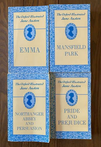Oxford Illustrated Jane Austen 1988 Emma Mansfield Pride & Prejudice Persuasion - Foto 1 di 14