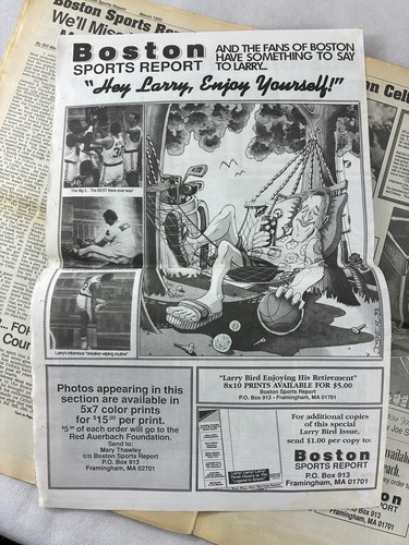 Boston Sports Report Zeitung, März 1993, Larry Bird Ruhestand - Bild 6 von 9