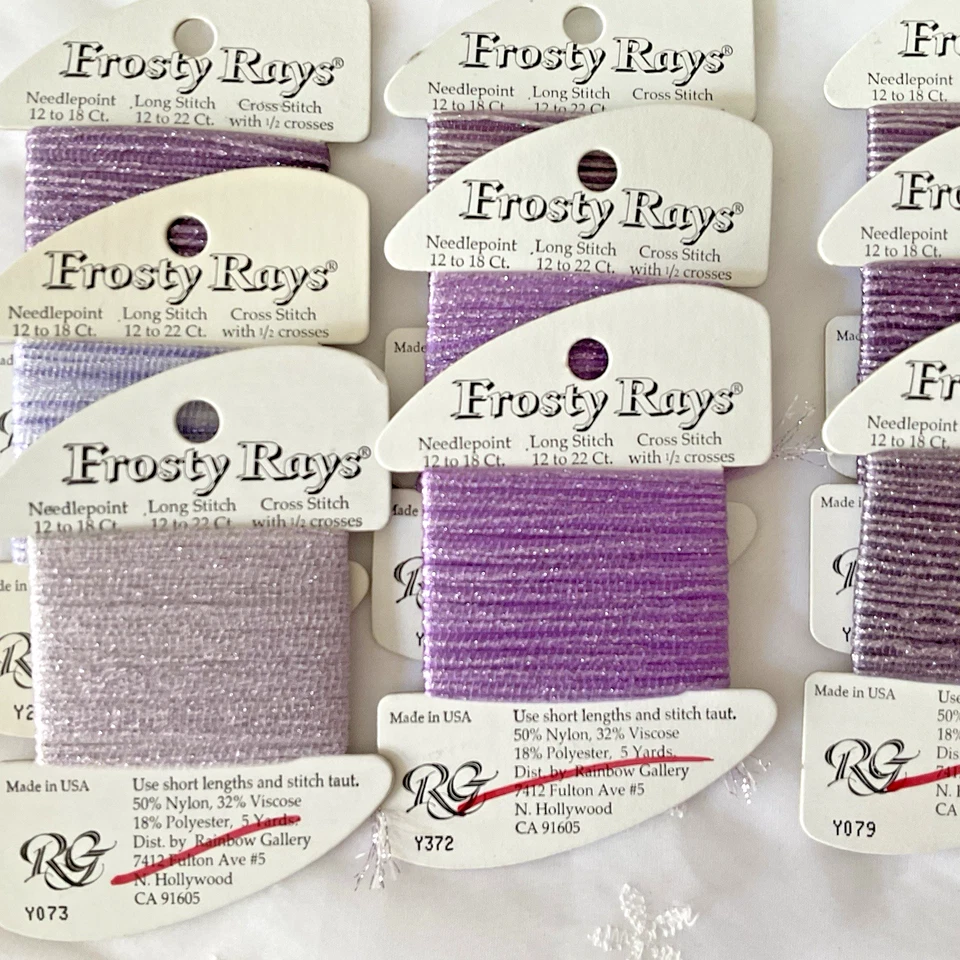 Rainbow Gallery Thread Frosty Rays Lot of 11 Metallic Assorted Purples New - Image 3 of 4