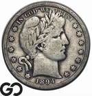 1894-S Barber Half Dollar, Better San Francisco Issue