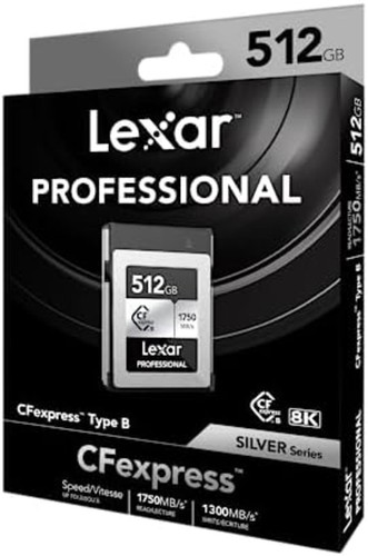 Lexar Professional CFexpress Type-B SILVER LCXEXSL512G-RNENG 512GB F/S w/Track# - Picture 2 of 9