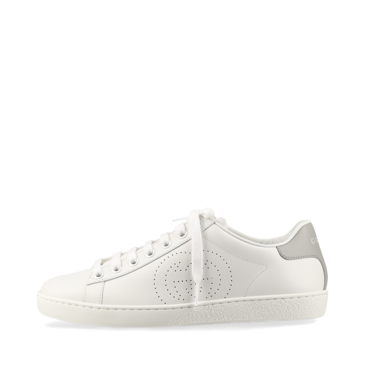 Gucci Interlocking G Leather Sneakers 36 1/2 Ladies' White
