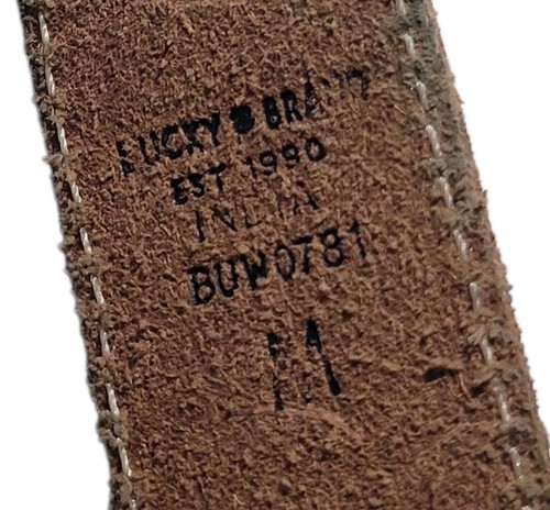 Lucky Brand braun/weißer Ledergürtel Damengröße Medium  - Bild 4 von 12