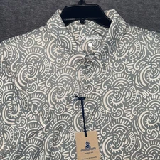 Chubbies The Screen Saver Performance Polo Shirt Green Abstract Mens XL NEW