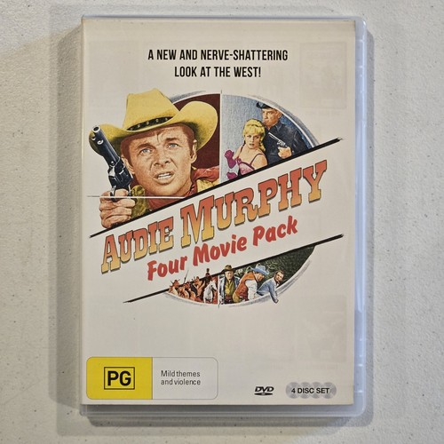 Audie Murphy Four Movie Pack DVD 1956 WESTERN CLASSIC 4-DISC SET RARE - REGION 4