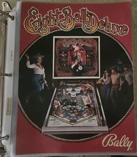 ORIGINAL BALLY EIGHT BALL DELUXE PINBALL MACHINE PROMOTIONAL FLYER