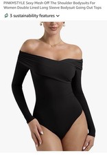 Womans Mesh Off The Shoulder Bodysuit Size L