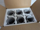 New In Box Crate And Barrel Set Of 6 Vancasso Gray Mug Set