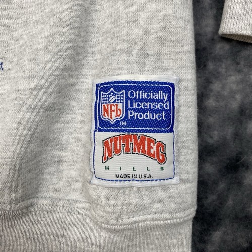 Super Bowl XXV Crewneck Size M Bills Giants Nutmeg Silver Anniversary 1991 VTG - Picture 8 of 14
