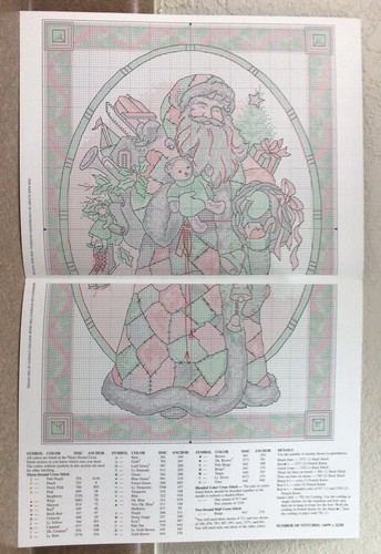 Vintage Dimensions #242 Patchwork Santa- Barbara Mock - Picture 2 of 4