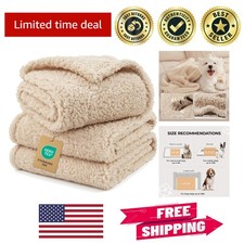 Calming Pet Blankets 3-Piece Set of Lightweight Sherpa Throws for Dogs/Cats
