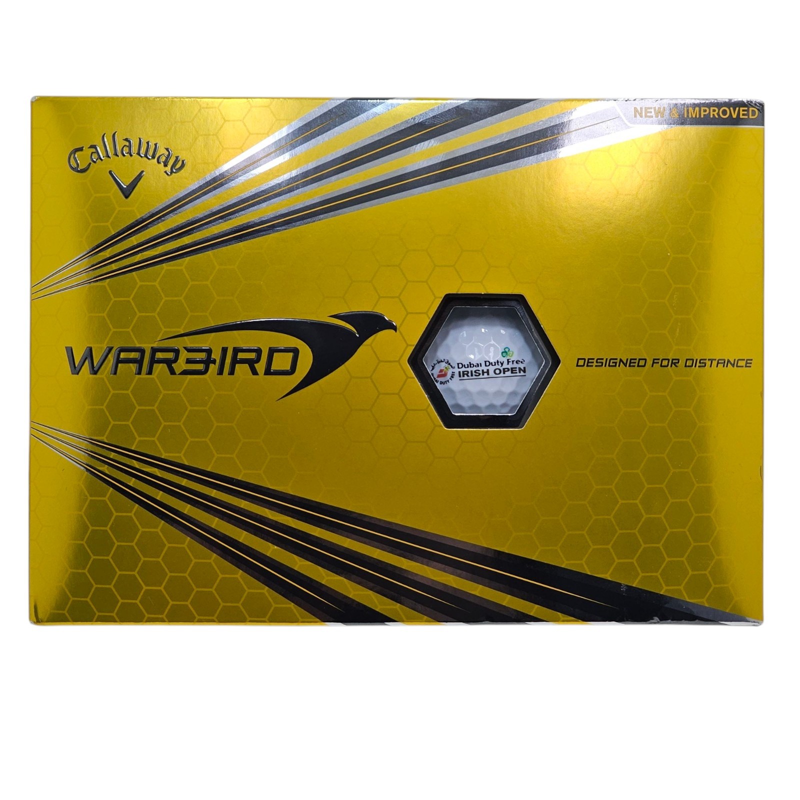 12 x Callaway Warbird White Golf Balls - Marked Dubai Duty Free Irish Open