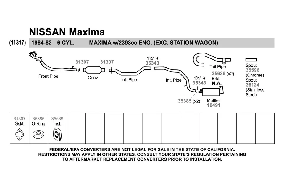 For Toyota Tacoma 05-15 Exhaust Pipe Flange Gasket Metal Mesh & Thermal Foto 4 de 4