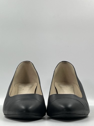Cole Haan The Go-To Black Waterproof Leather Block Heel Pointed Toe Size 8.5B - Picture 4 of 15