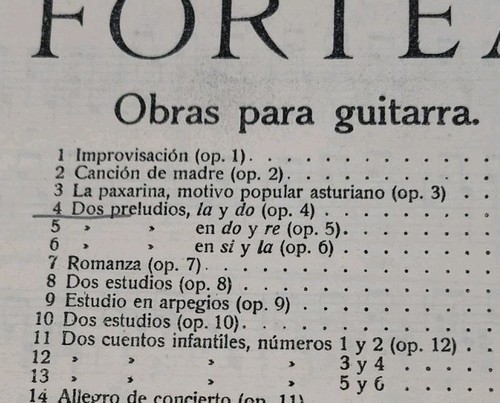 Daniel Fortea Lot Of 6 Sheet Music Spanish Classical Op #s 4 5 6 11 13 15 Vtg - Picture 6 of 6