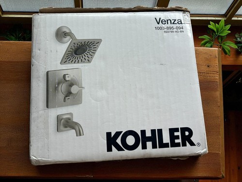 Venza Pressure-Balancing Bath & Shower Faucet Set – R22799-4G-BN – Brushed Nicke - Picture 2 of 13