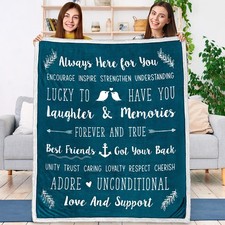 Best Friend Blanket - Friendship Gifts for , Soul Sister  Long Distance Best...