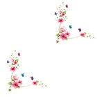 Set of 2 Nursery Wall Sticker Flower Boho Floral Decals Decorative Stickers