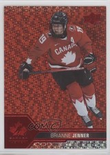 2022 Team Canada Juniors Women's WC Red Champagne Foilboard Brianne Jenner #50