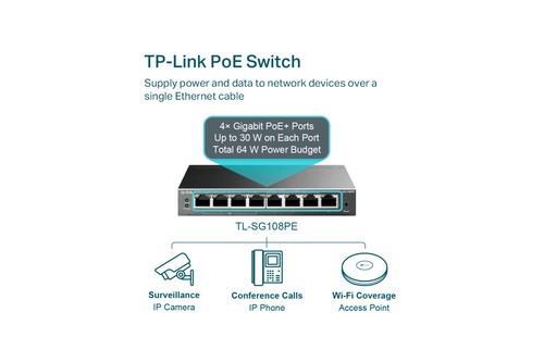 TP-Link TL-SG108PE 8-Port Gigabit Easy Smart Switch - Picture 4 of 5