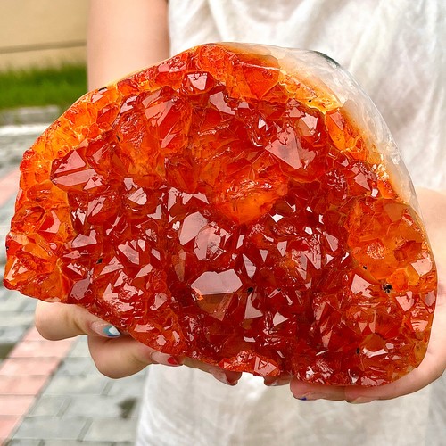 5.04LB Natural citrine geode quartz cluster crystal Cathedrals specimen Healing - Picture 13 of 23