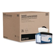 Boardwalk 1503 7.9" x 5.6" x 7.9" Interfold Napkin Dispenser - Black New