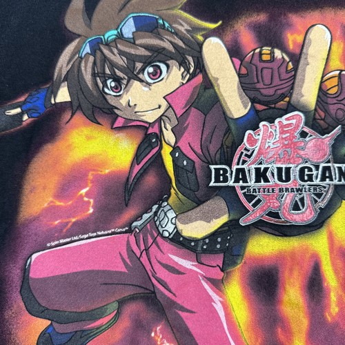 Vintage Bakugan Battle Brawlers Graphic T-Shirt Kids Youth Size XL Y2K Anime - Picture 2 of 6