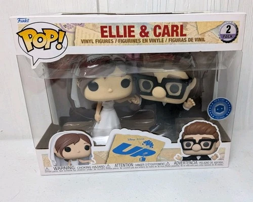 Funko POP Disney Pixar Up Carl & Ellie Wedding 2-Pack Vinyl Figures Exclusive