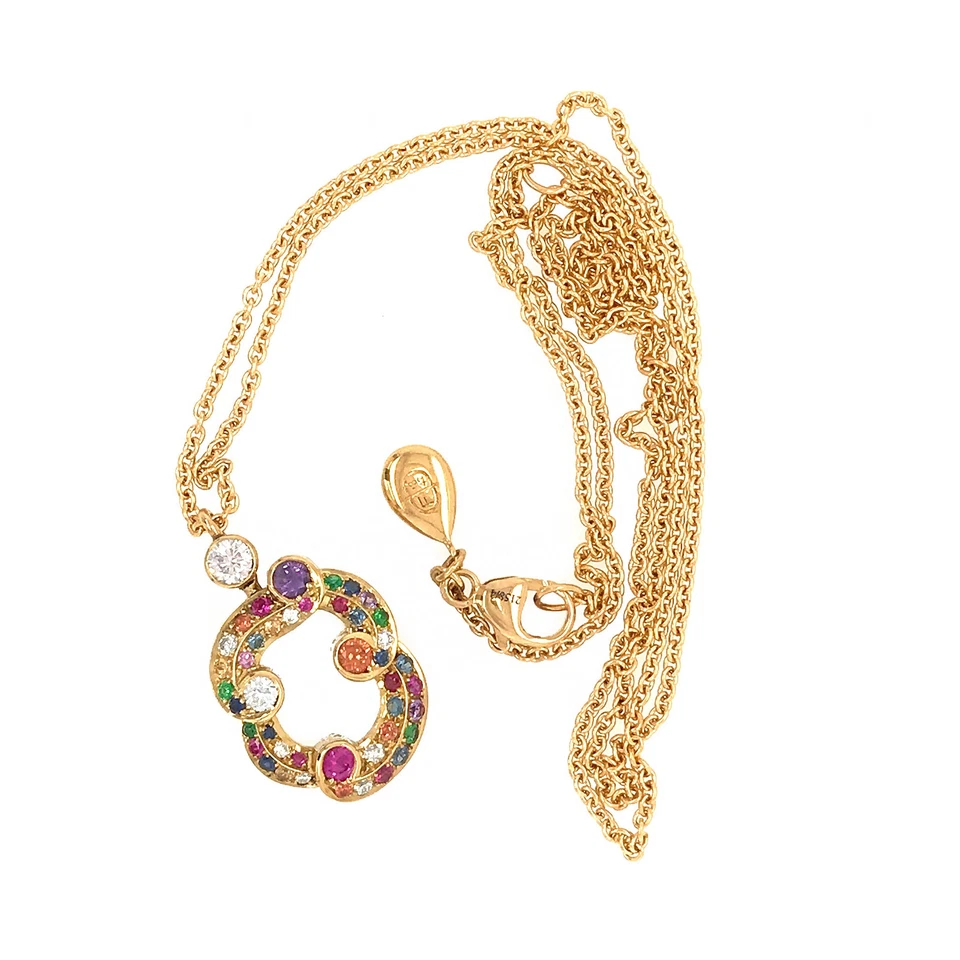 Collar colgante de diamantes y zafiros Fabergé Foto 4 de 4