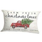  Farm Fresh Christmas Trees Red Truck Pillow Cushion Cover Farm Fresh Red Truck