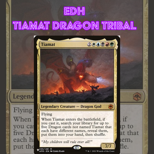 EDH - Tiamat Dragon Tribal, MTG Commander Deck, Bracket 2