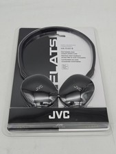 JVC FLATS HA-S160-B Stereo Headphones Black Flat Foldable iPod..iPhone..iPad New
