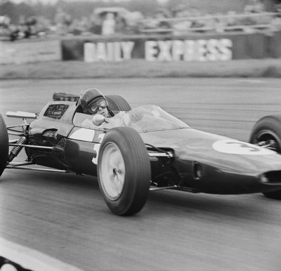 Scottish racing driver Jim Clark in a Team Lotus Lotus Climax duri- Old Photo