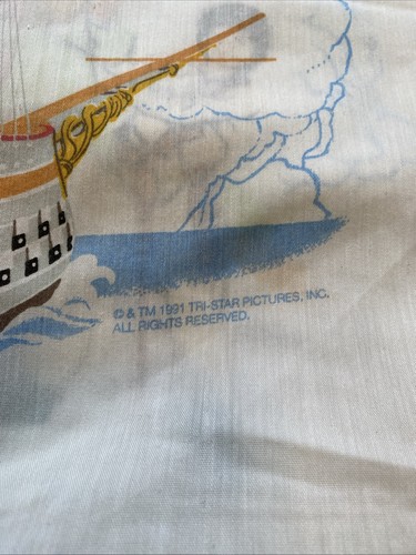 Vintage 1991 HOOK Movie Twin SHEET SET Robin Williams Peter Pan Lost Boys CAPT - Picture 3 of 10