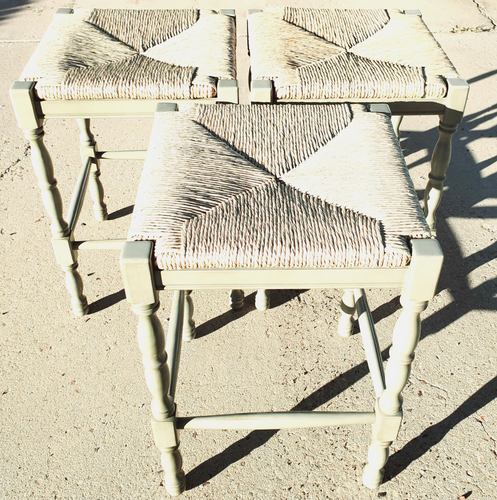 Three Ballard Design DORCHESTER French Country Sage GREEN Bar Stools - Picture 5 of 16