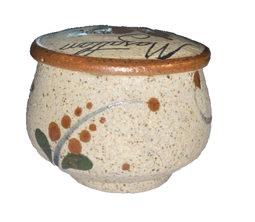 Mazatlan Pottery Round Trinket Box Hand Painted Earth Tones - Picture 5 of 7
