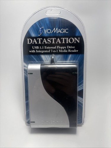 I/O Datastation USB 1.1 External Floppy Drive 7  In 1 Media Reader New Sealed - Picture 1 of 5