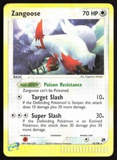 Pokemon Zangoose Reverse Holo EX Sandstorm 14/100 DM on eBay