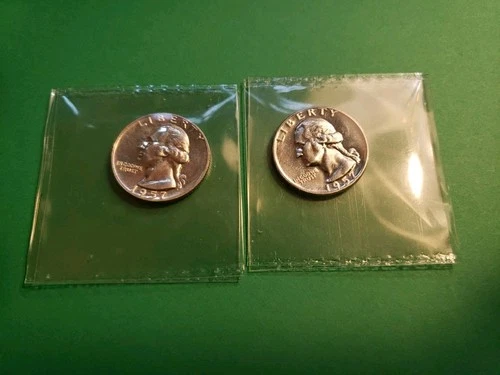 2 Very Nice 1957-P Proof 90% Silver Quarters