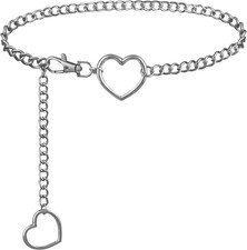 Heart Waist Chain for Women Vintage Belly Chain Cute Body Chain Jewelry Adjustab