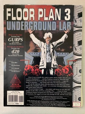 Floor Plan 3 - Underground Lab. Suitable for GURPS. Steve Jackson Games