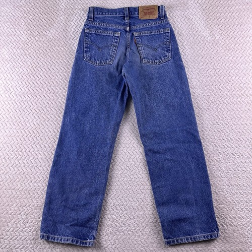Vintage Levis Jeans, Size 10 Reg Boys 550 Tag Relaxed Fit 2001 Y2K Medium Blue - Picture 4 of 14