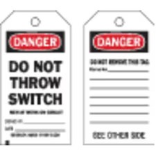 Brady 86528 Danger Tag, Electrical Hazard, Polyester, 5 3/4 In H X 3 In W,