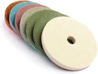 4PCS 4" Diamond Sponge Fiber Polishing Pads for Granite Marble Stone Clean renew