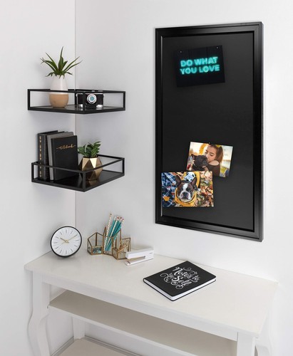 DesignOvation Bosc Transitional Magnetic Chalkboard, 27.5" x 43.5", Black, Sl... - Picture 4 of 5