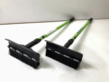 (2) Hopkins 2610XB SubZero 48" Green Extendable Snow Brush Broom Scraper